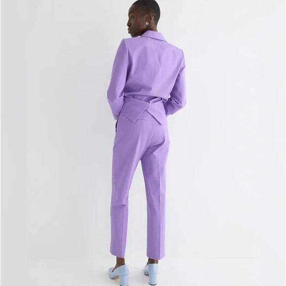 J. CREW Kate Straight Leg Pant Bi-Stretch Cotton Blend Iris Purple Sz 8 {D5} - Picture 3 of 8